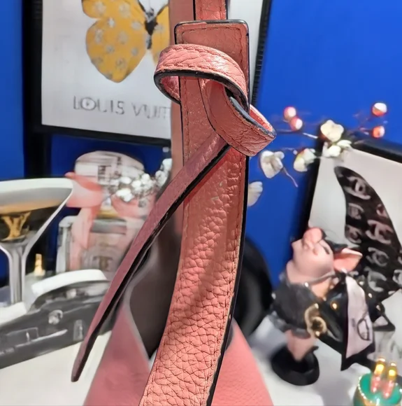 Michael Kors Junie Medium Leather Shoulder Bag - Salmon - Picture 5 of 14